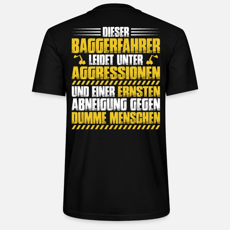 Baggerfahrer Baggerführer Bagger Geschenk - Stanley/Stella Unisex Bio-T-Shirt CRAFTER - Schwarz