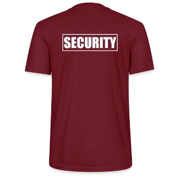 Security security service security service bouncer - Stanley/Stella CRAFTER Unisex Organic T-Shirt - burgundy - Back - Michal (187cm)