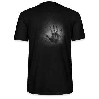 Handprint - Stanley/Stella CRAFTER Unisex Organic T-Shirt - black - Back - Michal (187cm)