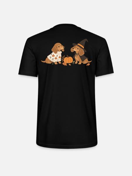 Halloween Dachshund Besties - Stanley/Stella Unisex Bio-T-Shirt CRAFTER - Schwarz