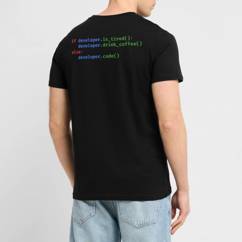 Code Python Programmation Café Fatigué Drôle T-shirt bio CRAFTER Stanley Stella Unisexe