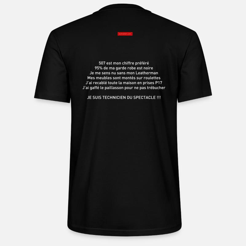 Je suis technicien du spectacle - T-shirt bio CRAFTER Stanley Stella Unisexe - noir