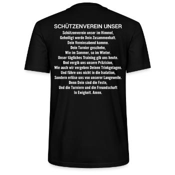 Schützenverein Unser Sportschießen Sportschütze - Stanley/Stella Unisex Bio-T-Shirt CRAFTER - Schwarz - Hinten - Michal (187cm)