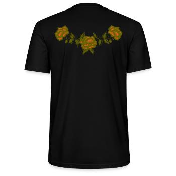 Western Rose - dos vintage rétro country - T-shirt bio CRAFTER Stanley Stella Unisexe - noir - Dos - Michal (187cm)
