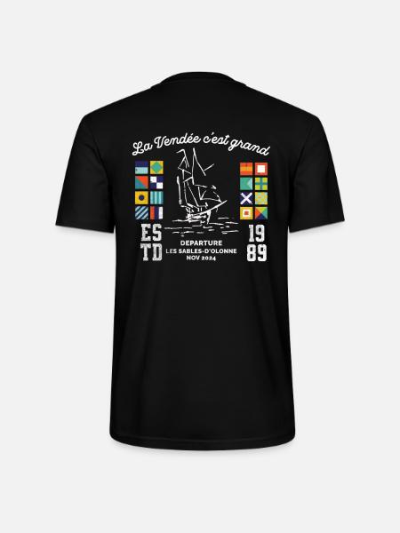 Vendée race around the globe - Stanley/Stella CRAFTER Unisex Organic T-Shirt - black