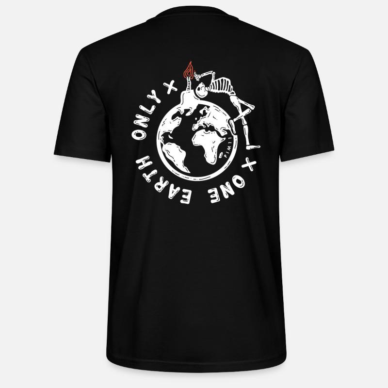 Une seule terre (blanc) - T-shirt bio CRAFTER Stanley Stella Unisexe - noir