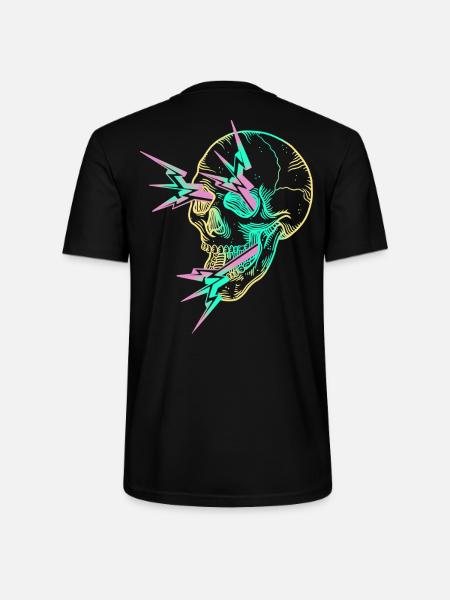 Skull Flash yellow - Stanley/Stella CRAFTER Unisex Organic T-Shirt - black