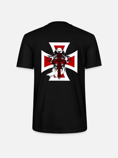 Crusader, Knights Templar crusader knight - Stanley/Stella CRAFTER Unisex Organic T-Shirt - black