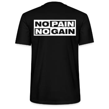 NO PAIN NO GAIN - T-shirt bio CRAFTER Stanley Stella Unisexe - noir - Dos - Michal (187cm)
