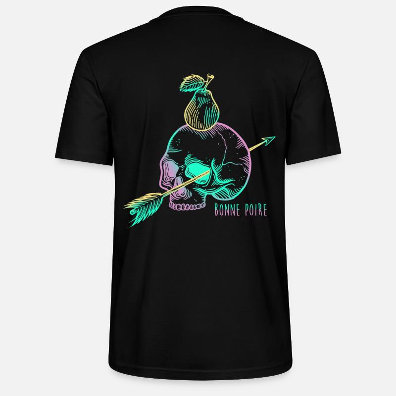Lila Totenkopfbirne - Stanley/Stella Unisex Bio-T-Shirt CRAFTER - Schwarz