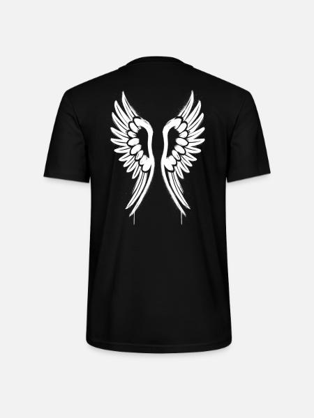 Angelwings Ailes d’ange - T-shirt bio CRAFTER Stanley Stella Unisexe - noir
