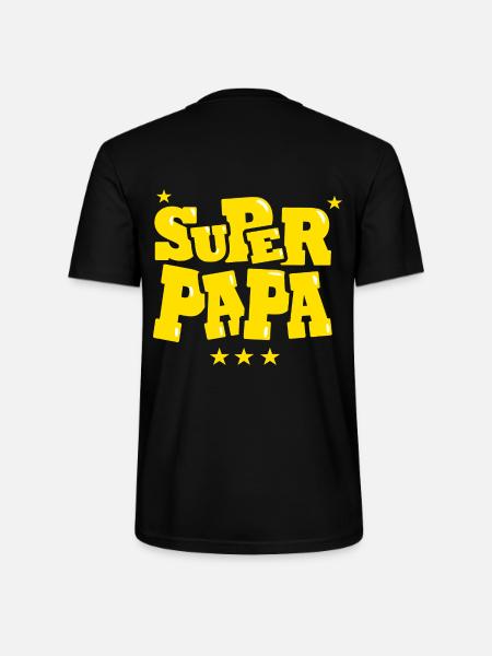 Superdad Super Dad Embroidered Lettering - Stanley/Stella CRAFTER Unisex Organic T-Shirt - black