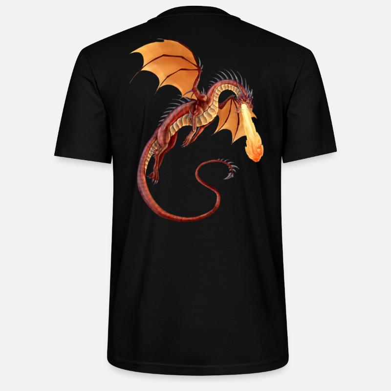 Feuerdrache - Stanley/Stella Unisex Bio-T-Shirt CRAFTER - Schwarz