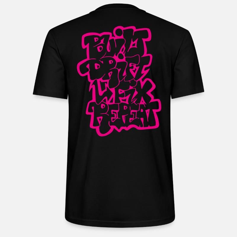 Built Drift Fix Repeat 03 - Stanley/Stella Unisex Bio-T-Shirt CRAFTER - Schwarz