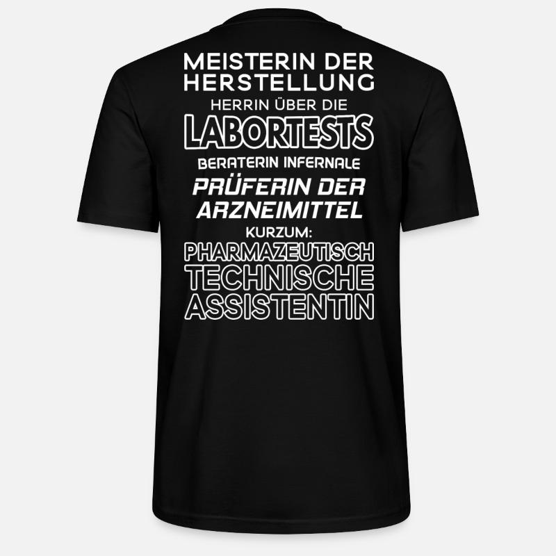 Pharmazeutisch-technische Assistentin/PTA - Stanley/Stella Unisex Bio-T-Shirt CRAFTER - Schwarz