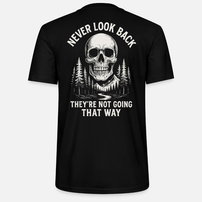 Skull Forest Never Back - Stanley/Stella CRAFTER Unisex Organic T-Shirt - black