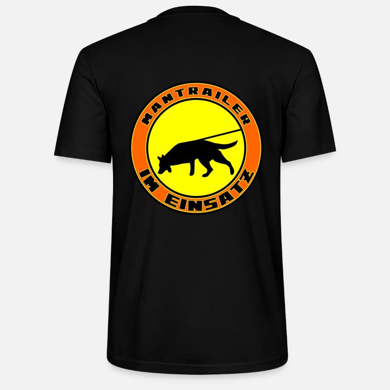 Mantrailing Malinois/Schäferhund rund - Stanley/Stella Unisex Bio-T-Shirt CRAFTER - Schwarz
