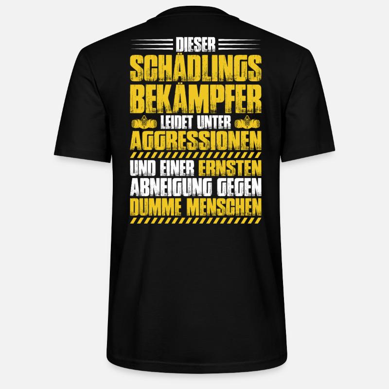 Schädlingsbekämpfer Kammerjäger Geschenk - Stanley/Stella Unisex Bio-T-Shirt CRAFTER - Schwarz