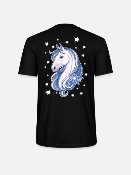 Pferd mit Sternen - Stanley/Stella Unisex Bio-T-Shirt CRAFTER - Schwarz