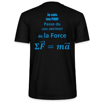 je-suis-ton-prof - T-shirt bio CRAFTER Stanley Stella Unisexe - noir - Dos - Michal (187cm)