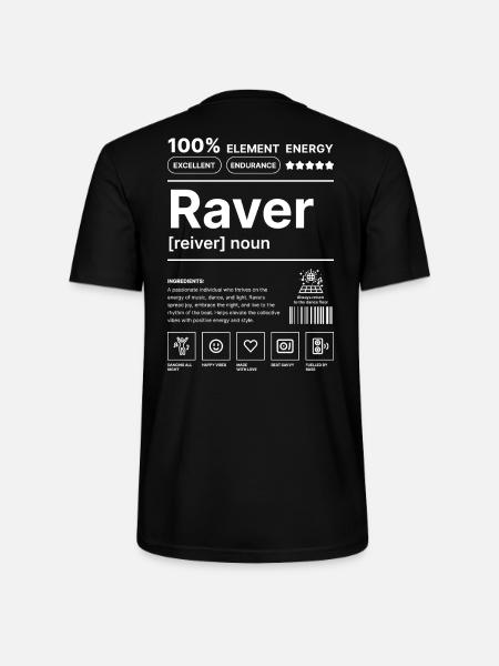 Raver-Lebensstil Weiß - Stanley/Stella Unisex Bio-T-Shirt CRAFTER - Schwarz