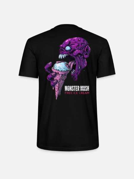 Monster Mush - Free icecream (Tshirt) - Stanley/Stella CRAFTER Unisex Organic T-Shirt - black