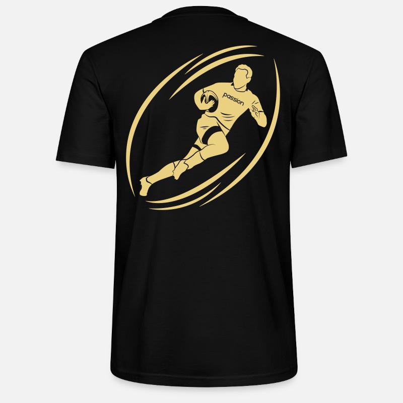 Rugby Leidenschaft - Stanley/Stella Unisex Bio-T-Shirt CRAFTER - Schwarz