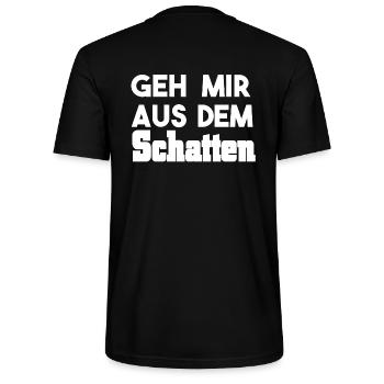 geh mir aus dem Schatten - Stanley/Stella Unisex Bio-T-Shirt CRAFTER - Schwarz - Hinten - Michal (187cm)