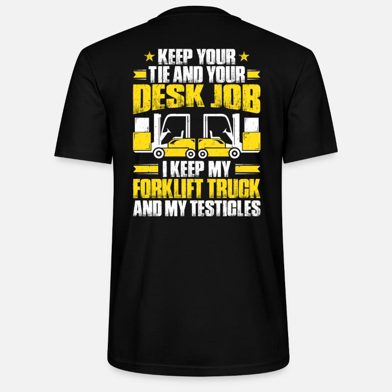 Staplerfahrer Gabelstaplerfahrer Gabelstapler - Stanley/Stella Unisex Bio-T-Shirt CRAFTER - Schwarz