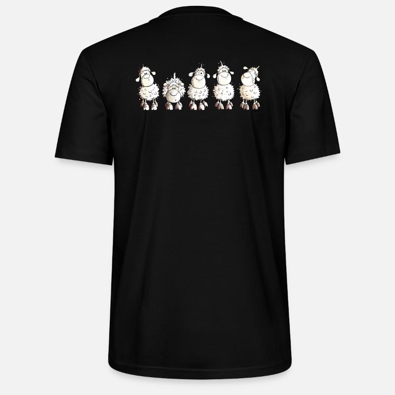 Funny White Sheep - Schaf - Stanley/Stella Unisex Bio-T-Shirt CRAFTER - undefined