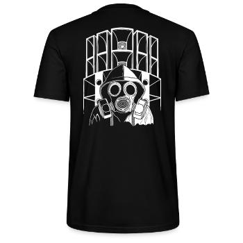 Tekno 23 sound system gas mask - Stanley/Stella CRAFTER Unisex Organic T-Shirt - black - Back - Michal (187cm)