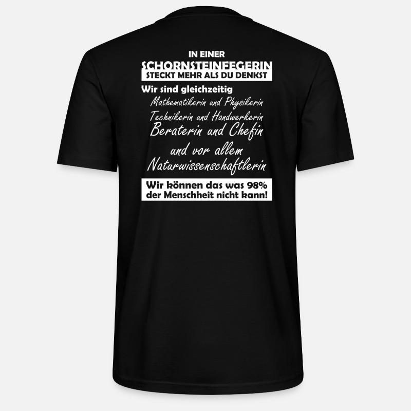 Schornsteinfegerin - Stanley/Stella Unisex Bio-T-Shirt CRAFTER - Schwarz