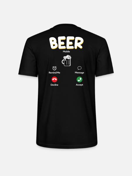 Klassisches Bierglas Motiv - Stanley/Stella Unisex Bio-T-Shirt CRAFTER - Schwarz