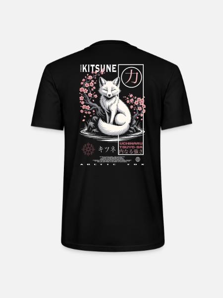 Kitsune Fuchs - japanisch asiatisch - Stanley/Stella Unisex Bio-T-Shirt CRAFTER - Schwarz