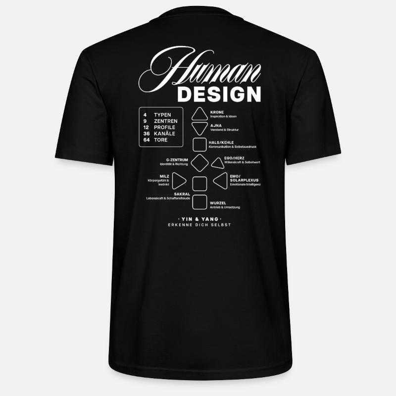 Human Design Blueprint - Stanley/Stella Unisex Bio-T-Shirt CRAFTER - Schwarz