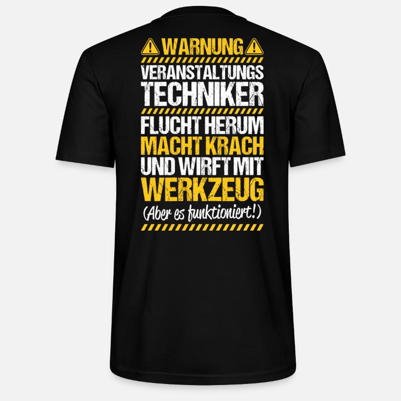 Veranstaltungstechniker Event Technician - Stanley/Stella Unisex Bio-T-Shirt CRAFTER - Schwarz