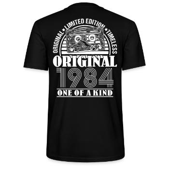 40. Geburtstag - Stanley/Stella Unisex Bio-T-Shirt CRAFTER - Schwarz - Hinten - Michal (187cm)