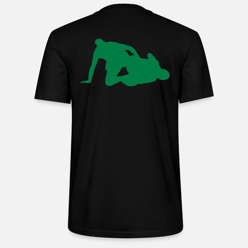 Grappling Leg Control Silhouette - Stanley/Stella CRAFTER Unisex Organic T-Shirt - black