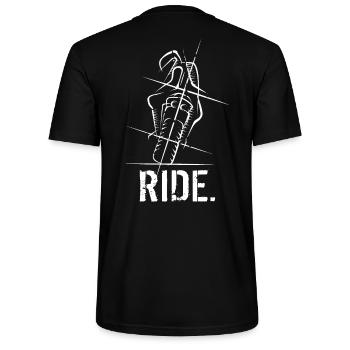 Superbike Supersport Motorrad Biker Racing ride - Stanley/Stella Unisex Bio-T-Shirt CRAFTER - Schwarz - Hinten - Michal (187cm)