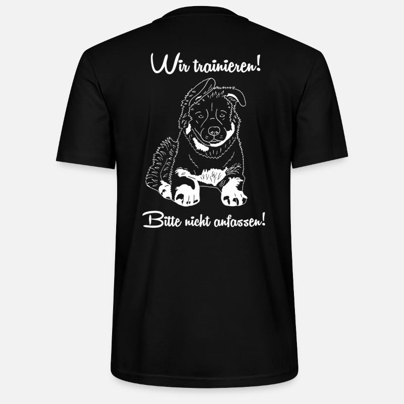 Altdeutscher Schäferhund - Stanley/Stella Unisex Bio-T-Shirt CRAFTER - Schwarz