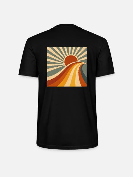 Sonnenpfad ins Retro-Land - Stanley/Stella Unisex Bio-T-Shirt CRAFTER - Schwarz