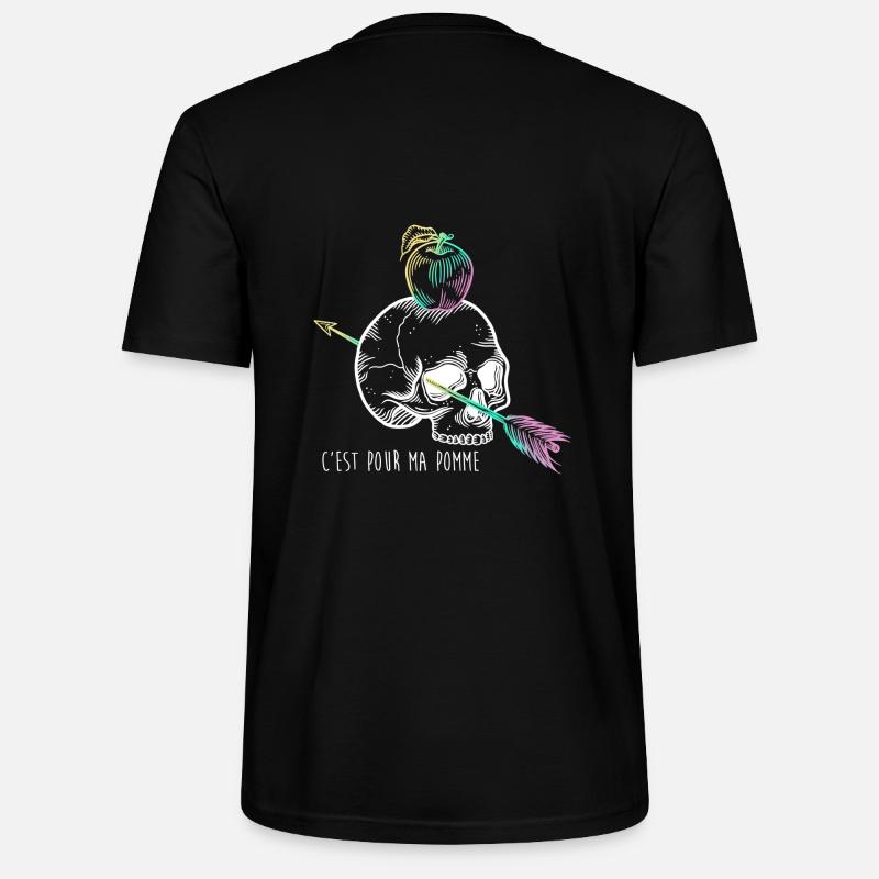 Skull Apple white - T-shirt bio CRAFTER Stanley Stella Unisexe - noir