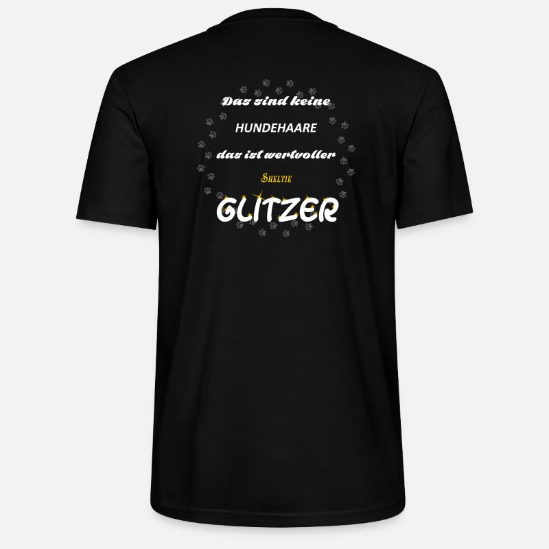 Sheltie Glitzer 4k4qg - Stanley/Stella Unisex Bio-T-Shirt CRAFTER - Schwarz