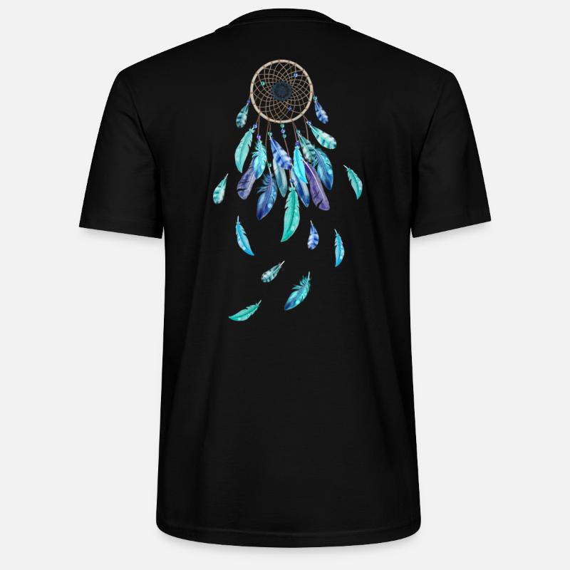 Traumfänger blue dreams - Stanley/Stella Unisex Bio-T-Shirt CRAFTER - Schwarz
