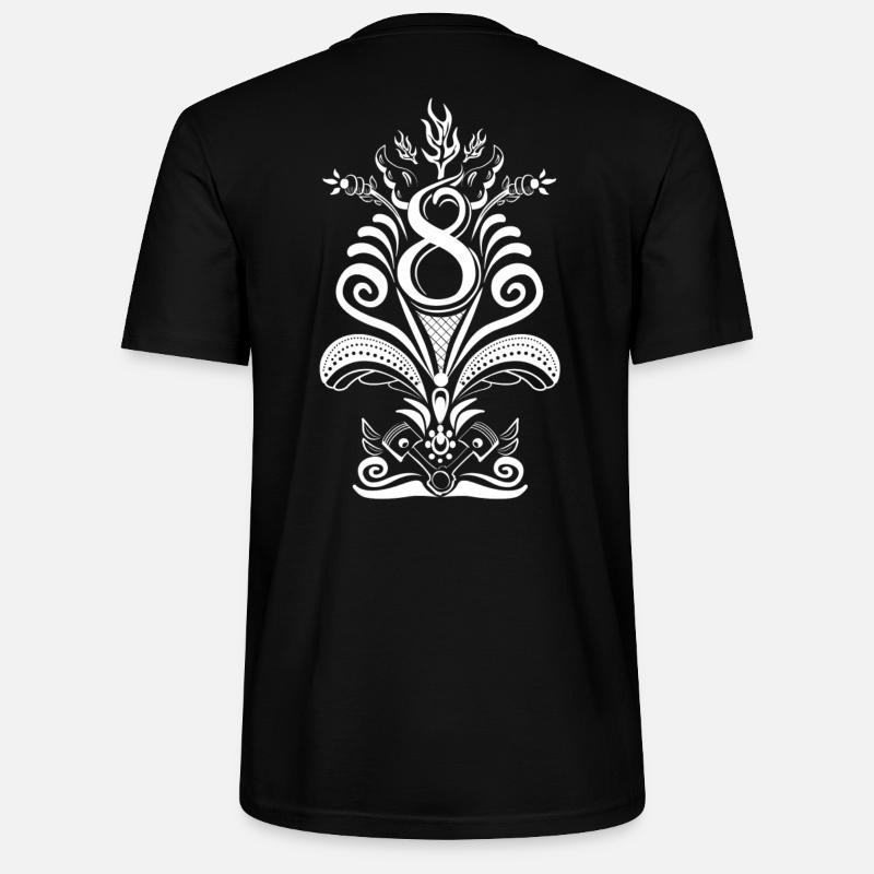 Kurbits V8 No :2 - blanc - T-shirt bio CRAFTER Stanley Stella Unisexe - noir