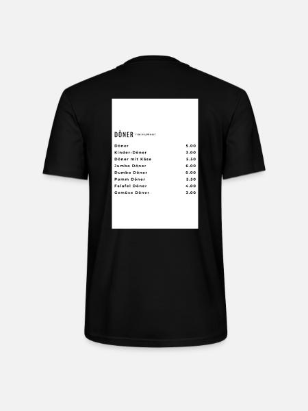 Döner Menu - Stanley/Stella Unisex Bio-T-Shirt CRAFTER - Schwarz