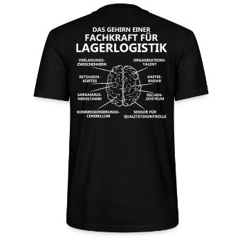 Fachkraft für Lagerlogistik/Lager/Lagerarbeit - Stanley/Stella Unisex Bio-T-Shirt CRAFTER - Schwarz - Hinten - Michal (187cm)