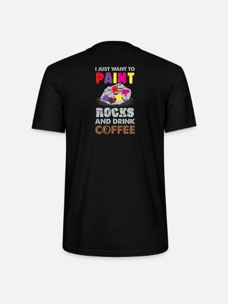 Paint stones art gift - Stanley/Stella CRAFTER Unisex Organic T-Shirt - black
