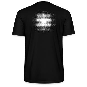 gepunkteter runder Hintergrund weiss - Stanley/Stella Unisex Bio-T-Shirt CRAFTER - Schwarz - Hinten - Michal (187cm)