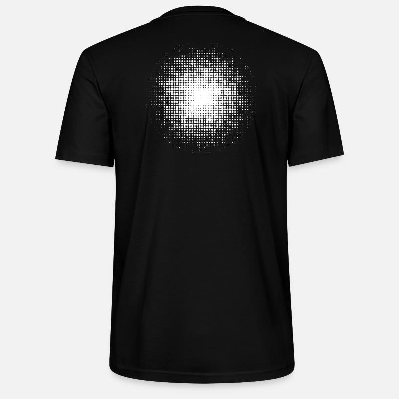 fond rond pointillé blanc - T-shirt bio CRAFTER Stanley Stella Unisexe - noir